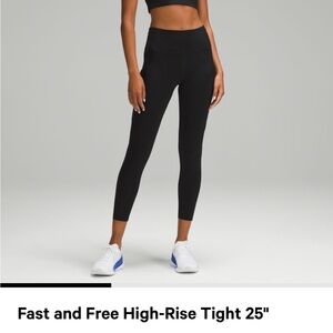Fast and Free High-Rise Tight 25" - Black - Size 6